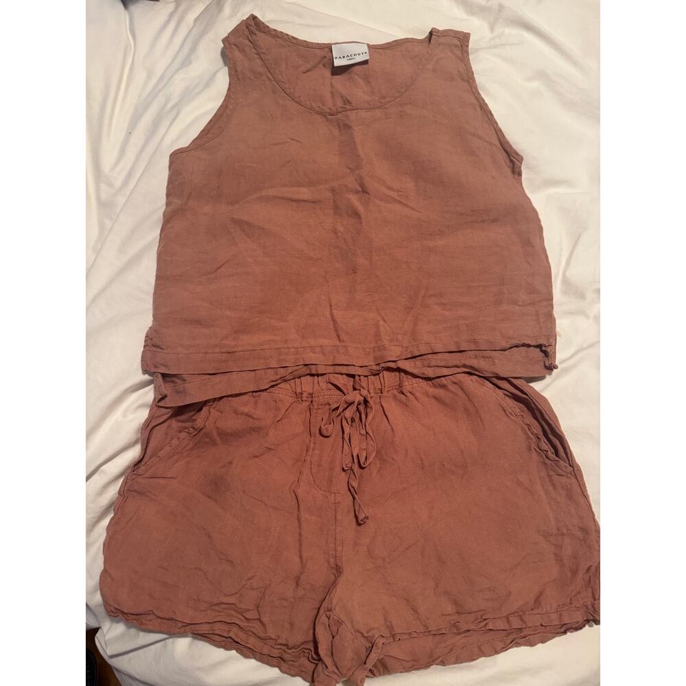 Parachute Home Linen Tank & Short Set in Copper - Size Small
